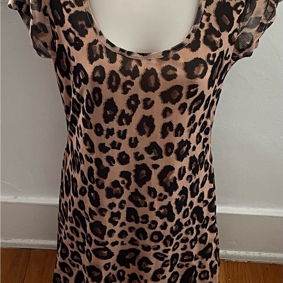 Derek Heart animal print lined round neck mini dress, size M boho Y2K summer - Picture 3 of 12
